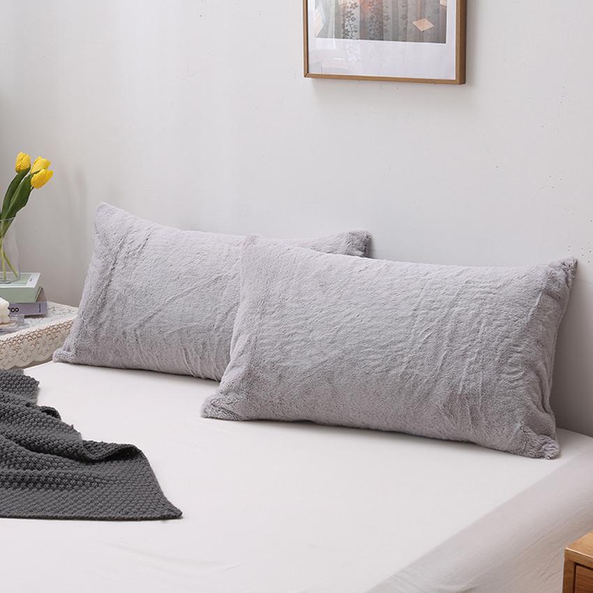 Nordic Milk Velvet Pillowcase Solid Color Simple Pillow Case Home Bedroom Rectangle Pillows Cover Pillow Cases Home Decoration