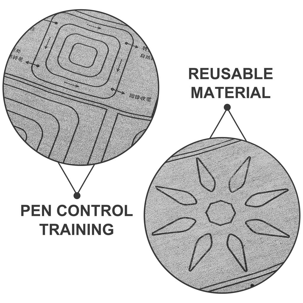 1Set Chinese Calligraphy Water Writing Cloth Thick Reusable Practice Sheet Pen Control Training Tracing Pad for Calligraphy