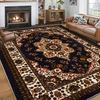 Classic Royal Floor Rug  Luxury Baroque Vintage European Ornate Scroll Floral Stylish Decor Area Rug for Space Home Ornament