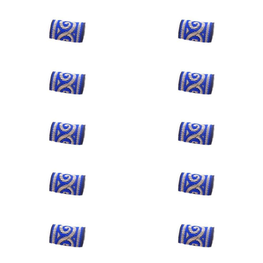 10Pcs/Set Hiphop Fabric Hair Braid Beads Mini Colorful Cloth Dreadlock Beads Clips Cuff   Men/Women