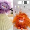 Creative Fluffy Lion Plush Keychain Fun Long-hair Monster Car Pendant Wholesale