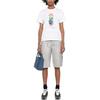 Polo Ralph Lauren SS24 Tričko s krátkým rukávem, ležérní, s potiskem vzoru medvěda s logem, Dámské tričko, Bílá, 211935615-001