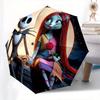 1 Ombrello Portatile Colorato con 8 stecche, a Tema Jack Skellington e Sally, Apribile Automaticamente, per Uomo e Donna, un Compagno Compatto per il Pendolarismo Adatto per Da