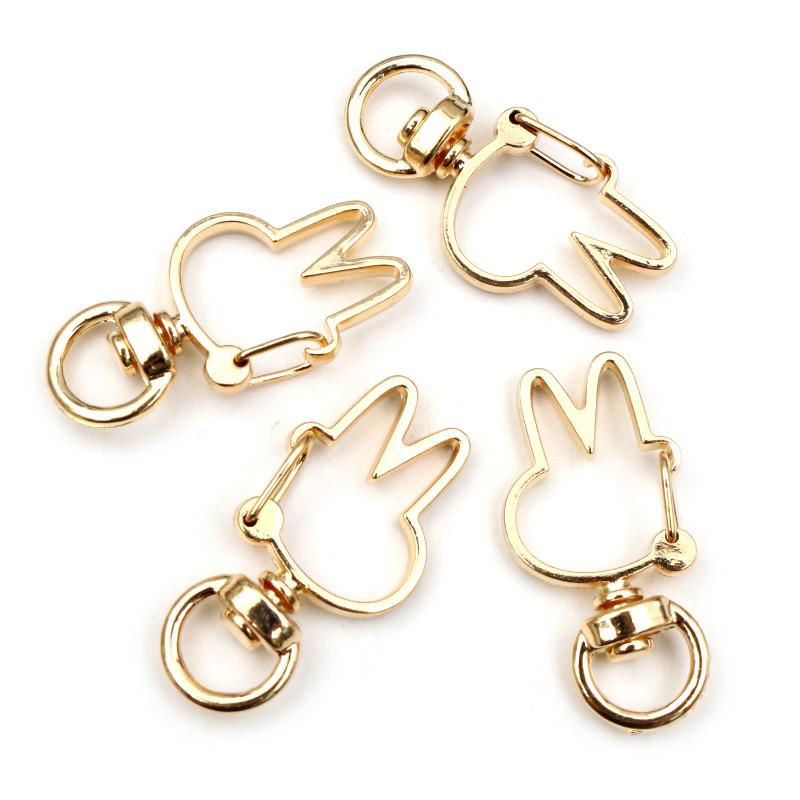10pcs Cat Heart Snap Hook Trigger Clips Buckles For Keychain Lobster Lobster Clasp Hooks for Key Ring Clasp Jewelry Supplies