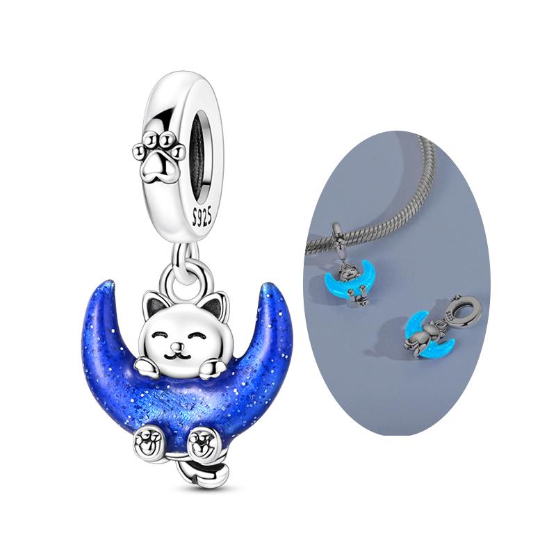 Charms Beads Copper Butterfly Flower Apple Cat Bear Charm Fit Original Bracelet Pendant Women Fine Diy Jewelry Gift