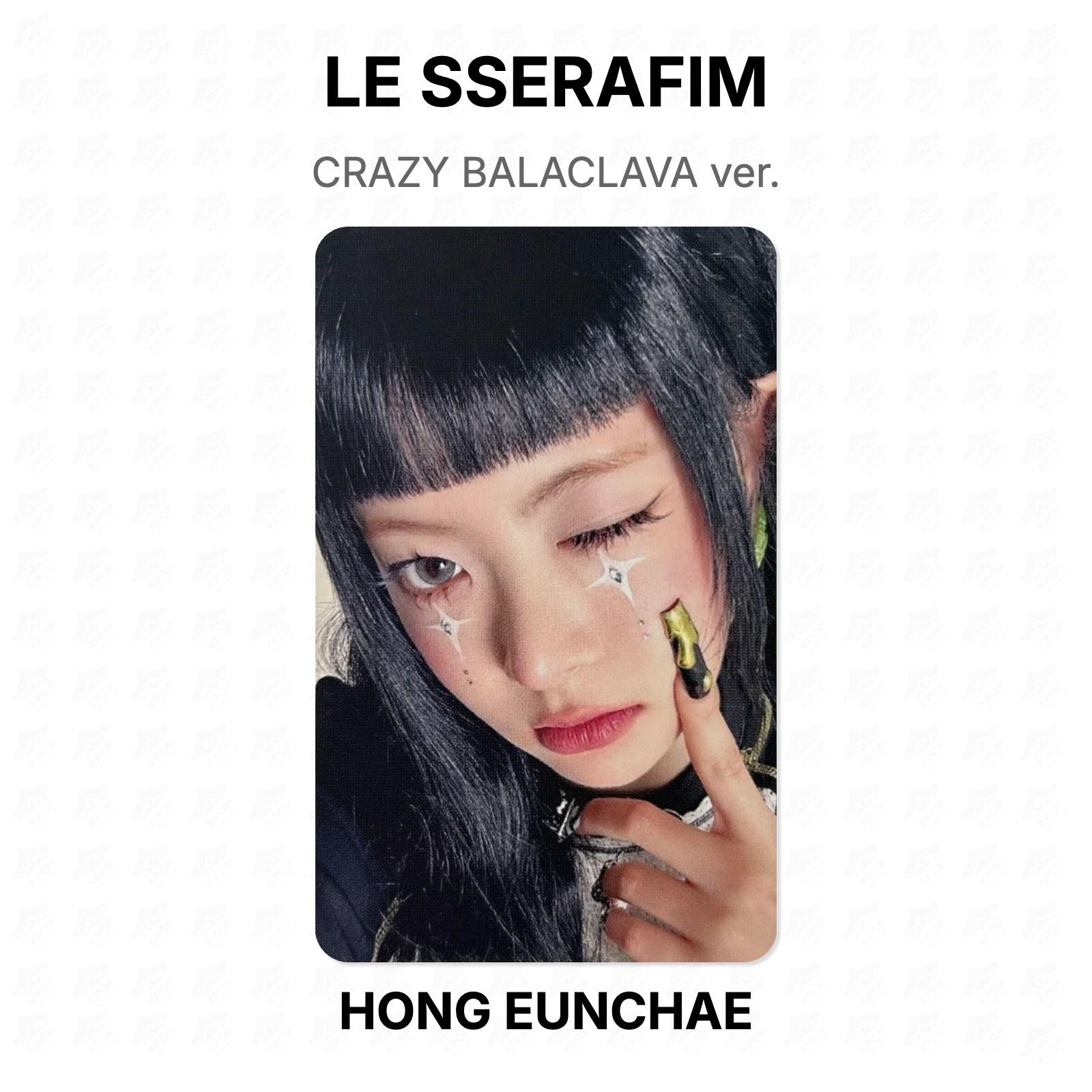 LE SSERAFIM CRAZY BALACLAVA ver. Official Photocard HONG EUNCHAE