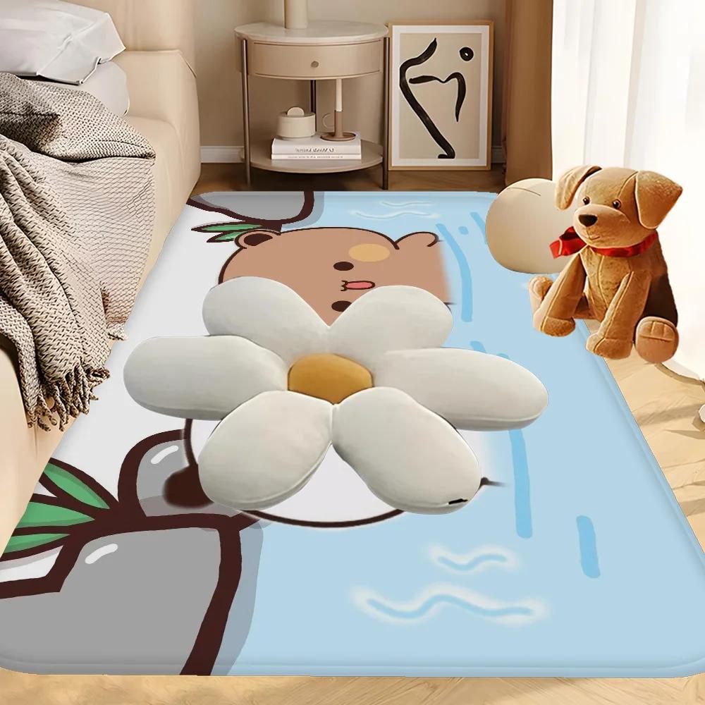 Bubu Dudu Bear Floor Mat Retro Multiple Choice Living Room Kitchen Rug Non-Slip Modern Home Decor