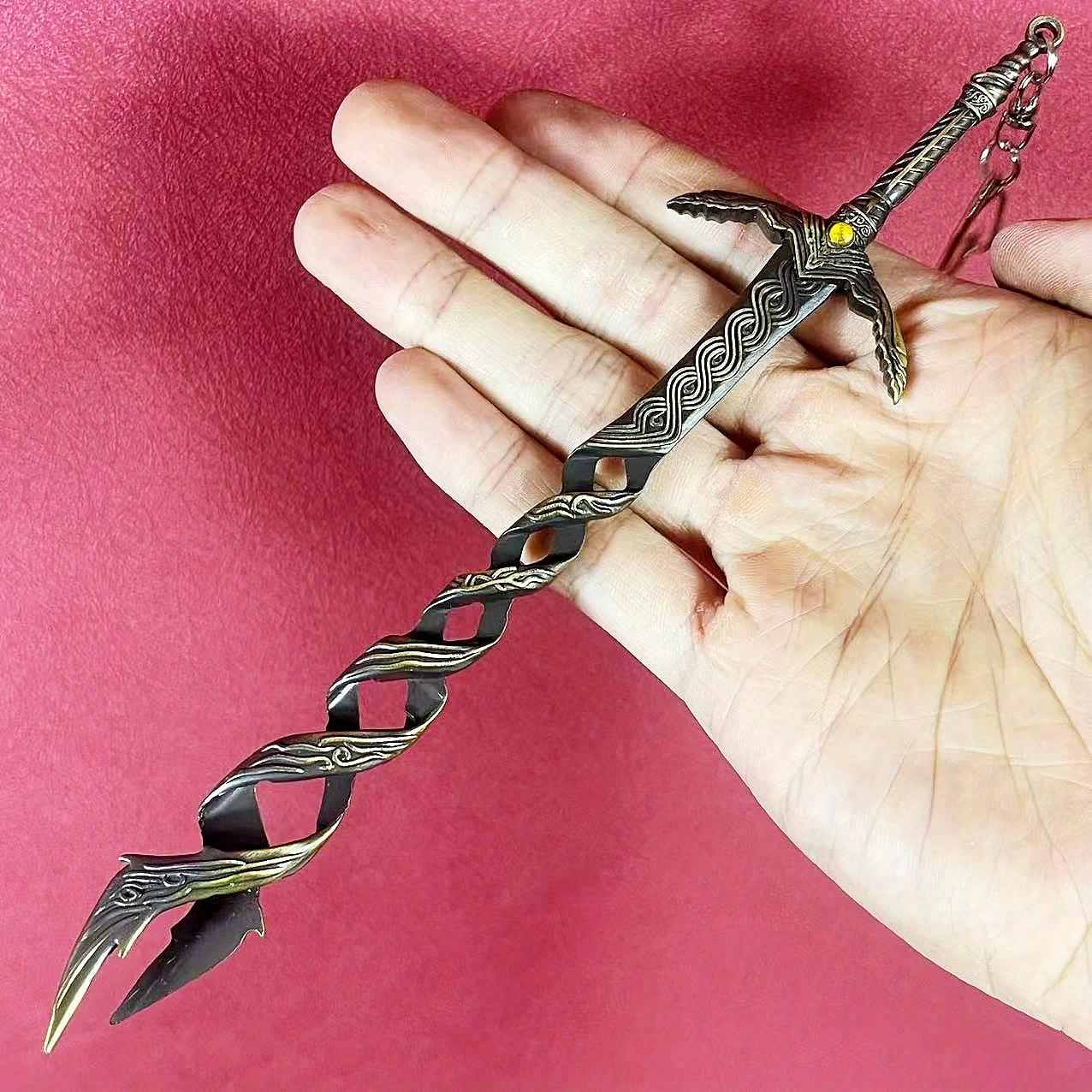 8,6 дюйма Аниме Элден Катана Убийца Богов Большой Меч Меч Стальное Лезвие Металлический Ниндзя Нож Реальный Размер Японская Катана Самурайский Сабля Игрушка