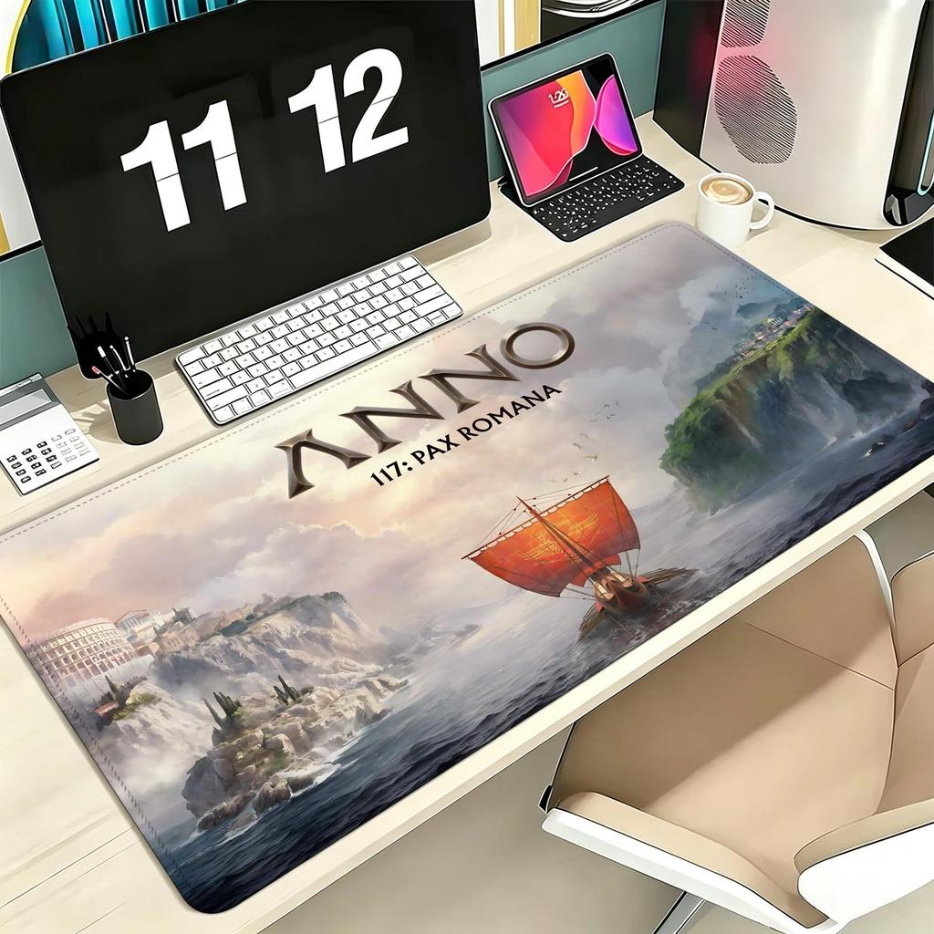 Pro ESports Xxl Gaming Mousepad Extra Large NonSlip Stitched Edge Keyboard Laptop Desk Mat For Pc Gamer Anno 117 Pax Romana