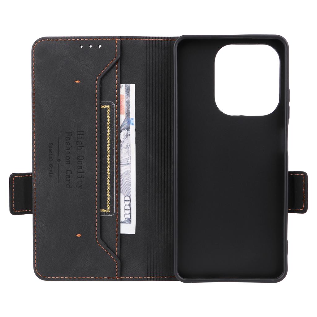 For Oppo A5x 5G/4G Case Leather Wallet Flip Phone Cover with Hardware Decor