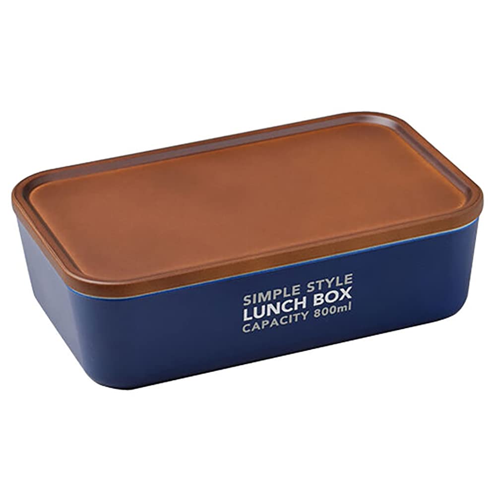 

Mitani Yamanaka Lacquerware Large Bento Navy Square Lunch Simple Box, Blue, 800ml, Men s Single-Tier Box, Style, M17428-1