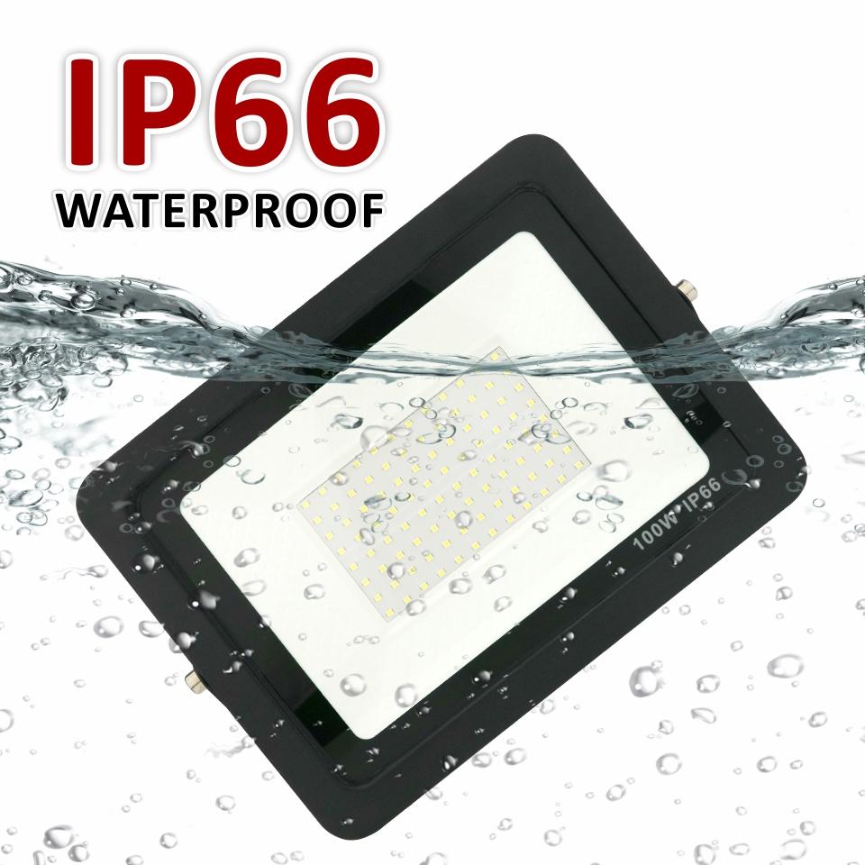 DC12V Led Flood Light 20W 30W 50W 100W Outdoor Floodlight Spotlight IP66 Waterproof Light Reflector Portable 12 Volt Led Lights
