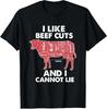 Heren- en Dames-T-shirts NIEUW BEPERKT Grappige Vleesdelen Kaart I BBQ Slager Ontwerp Beste Cadeau T-shirt S-3XL