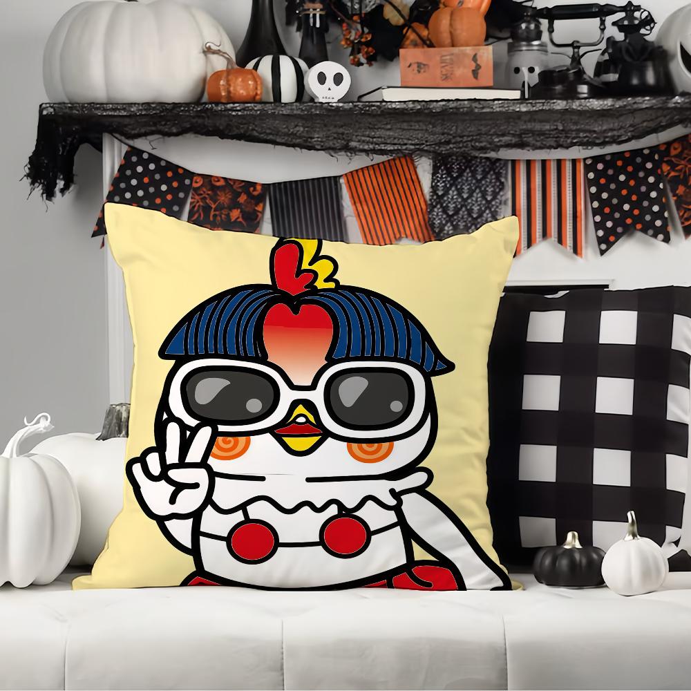 Spicy Funny Cartoon B-Buldak R-Ramen Pillow Case Office Cushions Suitable For Sofa Car Bedroom Decorative Cushion Cover