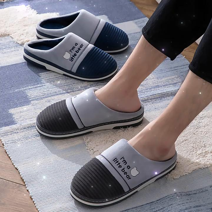 Хлопковые тапочки мужские осенне-зимние теплые домашние тапочки 40-41 959₽