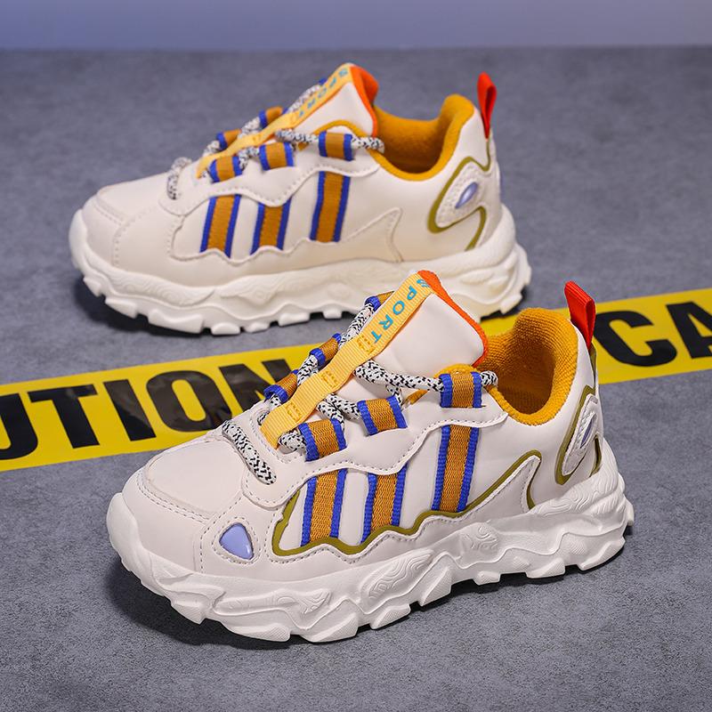 Fashion Leather Girl's Sports Shoes Autumn and Winter Children's Platform Sneakers Breathable Kids Running Shoes zapatos niña