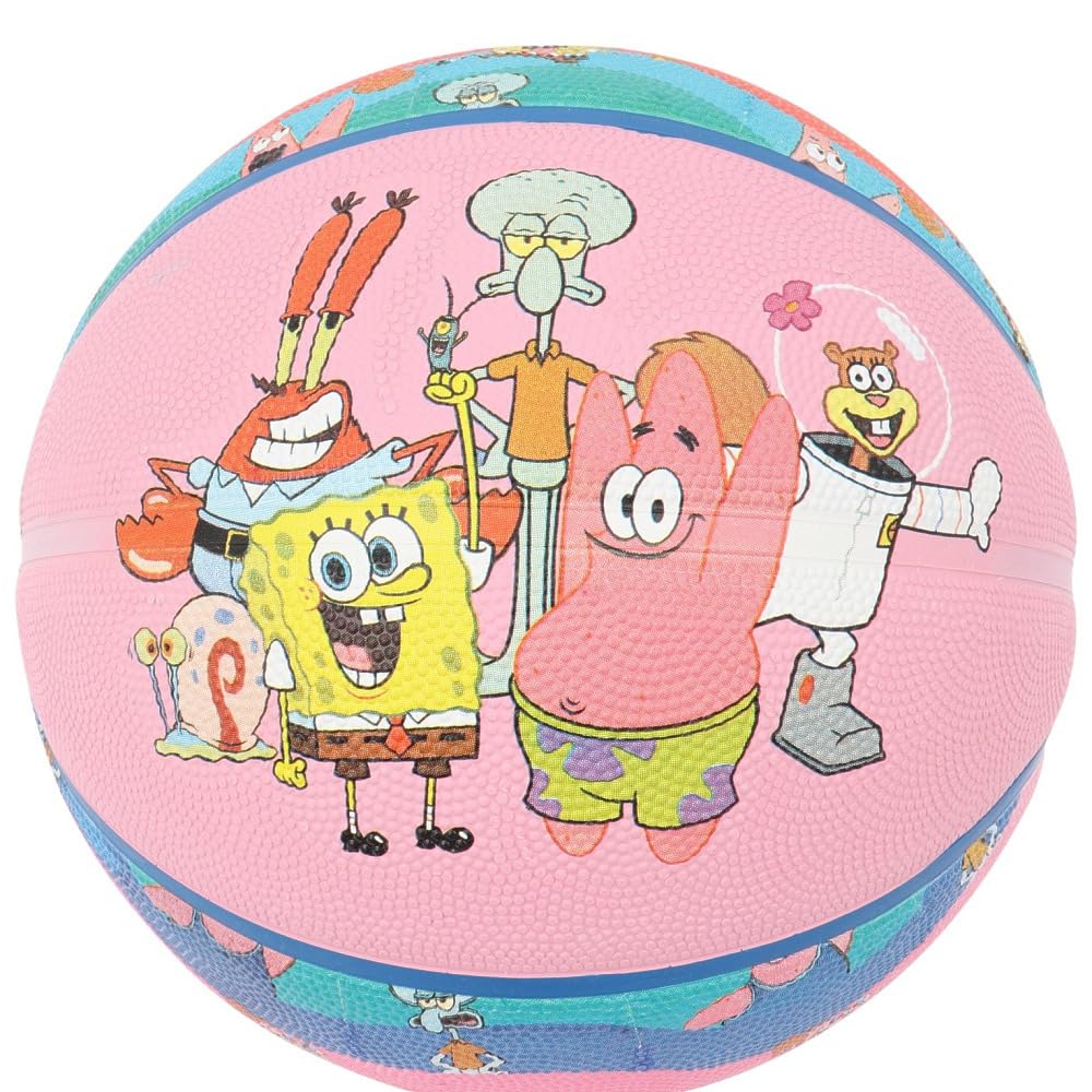 SPALDING SpongeBob SquarePants Character Rubber, Size 5, 85-043J, Basketball, Outdoor Use, Collaboration