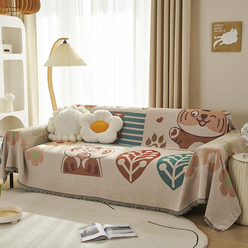 Ručník na potah pohovky Čtyři roční období Univerzální Sedáky All-inclusive Potah na pohovku Žinylka Moderní minimalistický Obývací pokoj Protiskluzový Zesílený