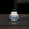 Mini Retro Blue & White Porcelain Hydroponic Pennywort Vase for Tea Ceremony Decoration
