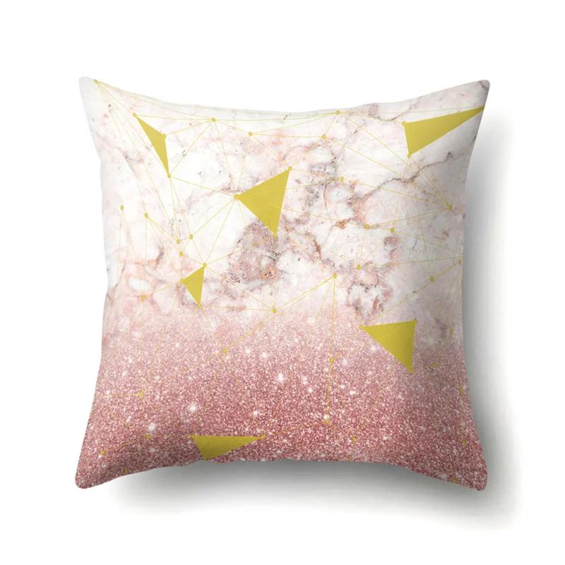 45x45cm Geometric Stripe Pillowcase Simple Marble Patchwork Cushion Cover Art Linear  Sofa Office Seat Home Decor