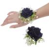 Elegant Wedding Groom Bridal Boutonniere Wrist Corsage Set for Wedding Business Meeting Receptions Wedding Accessories