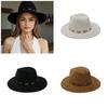 Cowboy Hats Panama Hat Unique Stitches Wide Brimmed for Women Men Photo Props Western for Men Women Unisex Wear Headwear