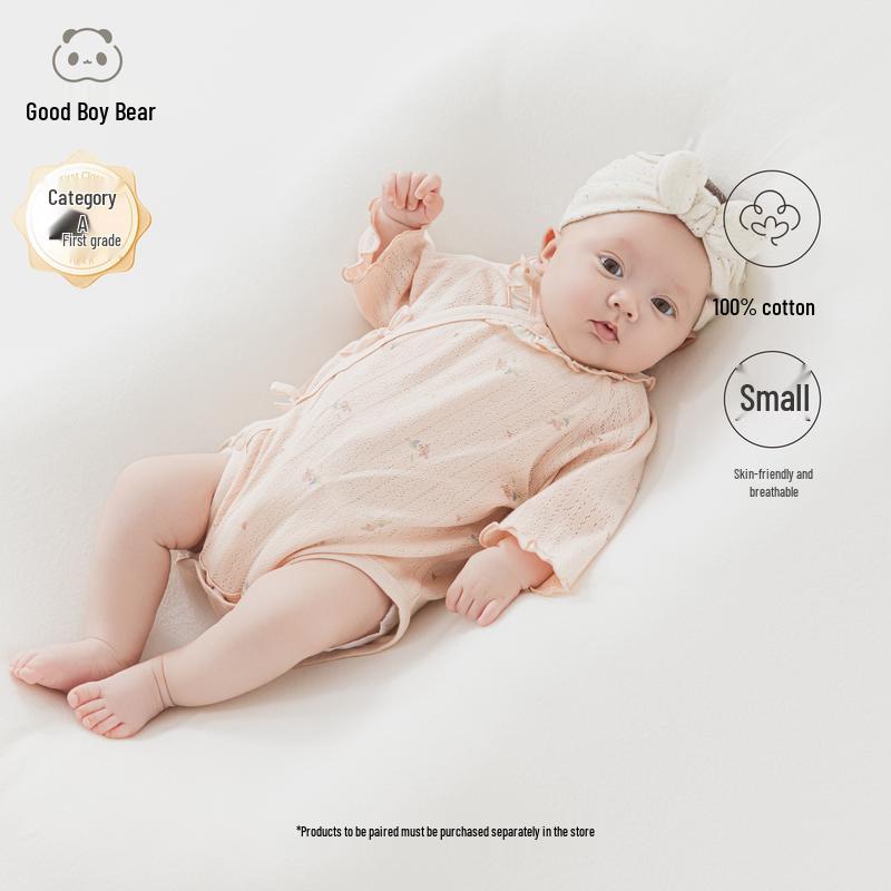 Newborn Baby Girl Seven-Sleeve Cotton Romper 52