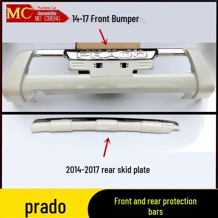 Fits 2014-2022 Toyota Prado 3.5L & 2700-4000 models: Front with rear bumper guards for modifications.
