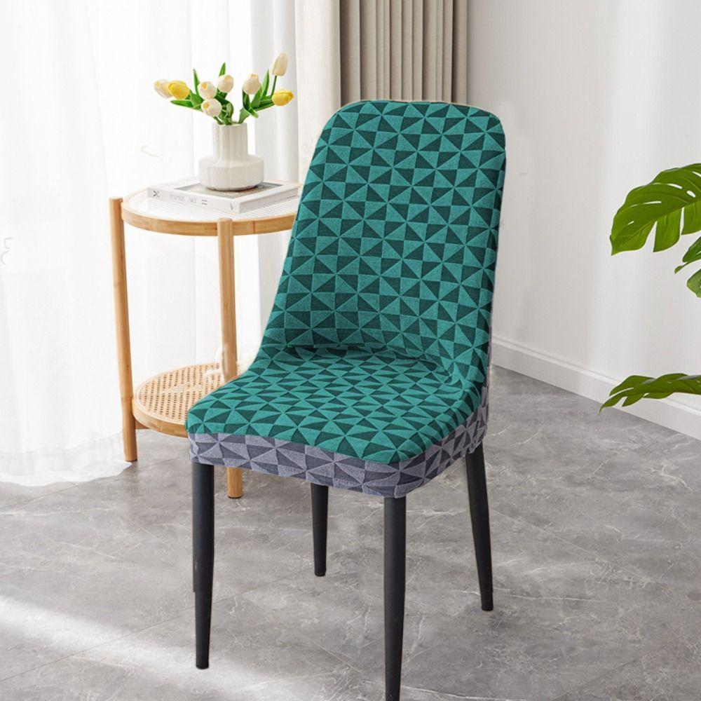 Soft Curved Seat Cover Dustproof Chair Protective Case Jacquard Arc Chair Cover Office