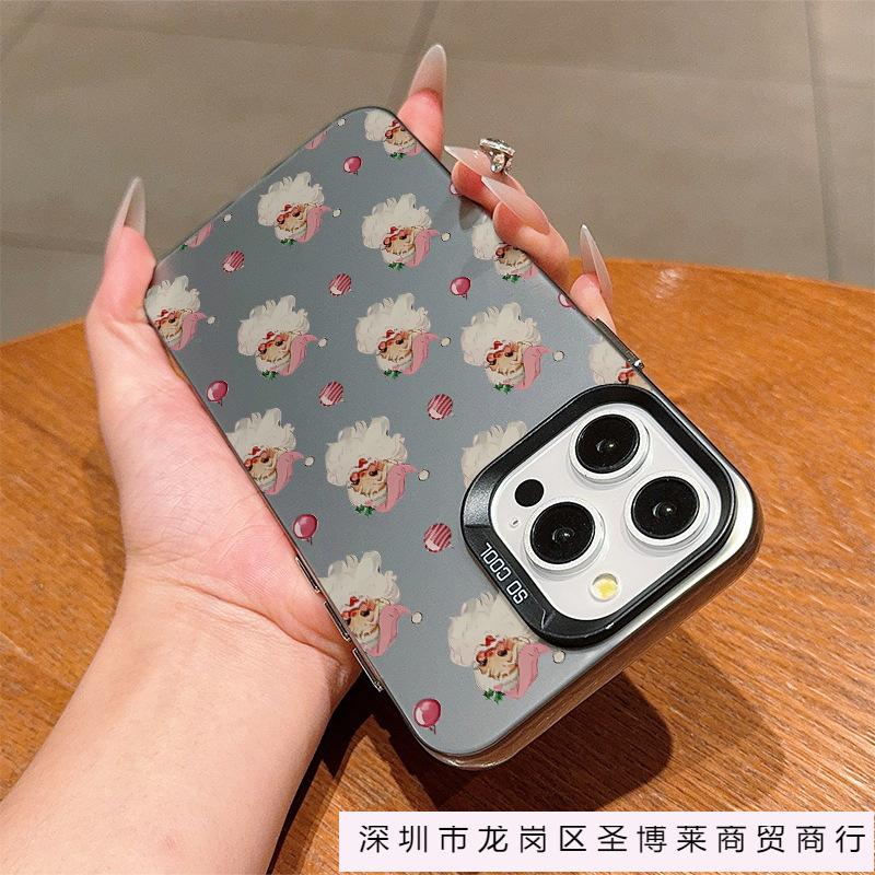 Applicable To Apple 14Pro Colored Silver 13/12/11 Full Screen Santa iPhone Mobile Phone Case 15/16ProMax