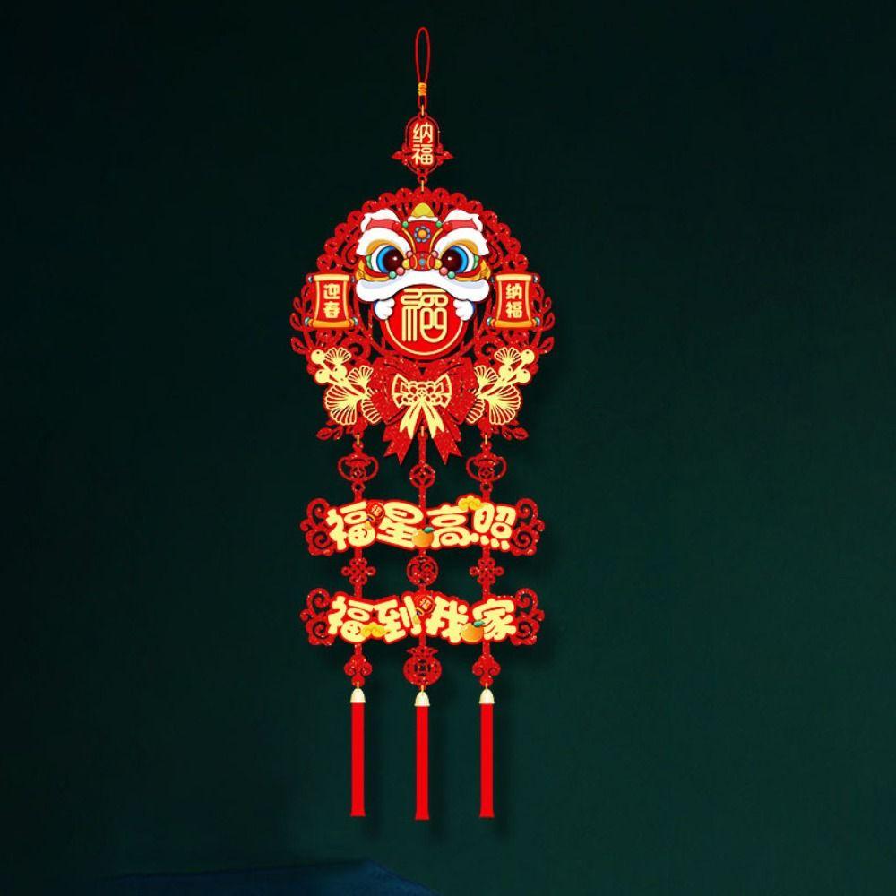 Rote Neujahrs-Hängeornamente Papier Chinesisches Glücksornament Frühlingsfest Türdekoration Zuhause