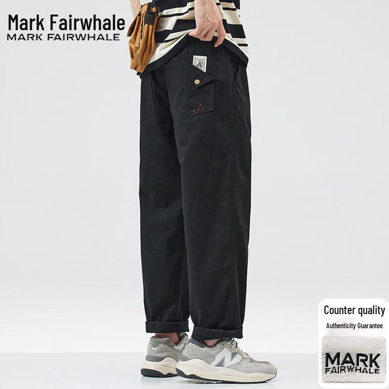 Mark Fairwhale Men s Loose Straight-Leg Casual Pants M