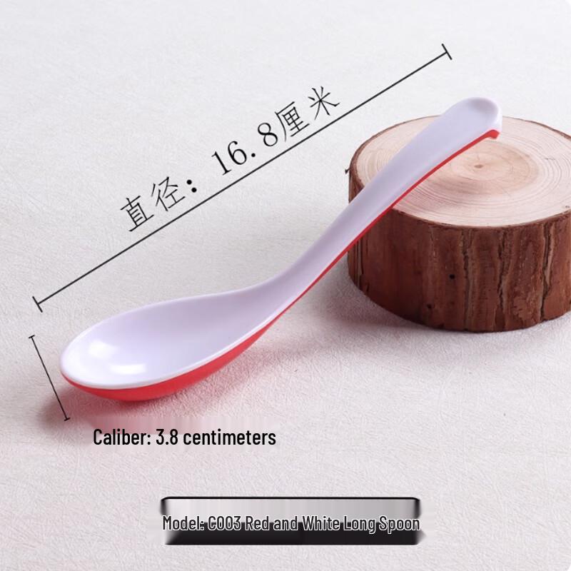 SPSR White Melamine Canteen Spoons, 10-Pack