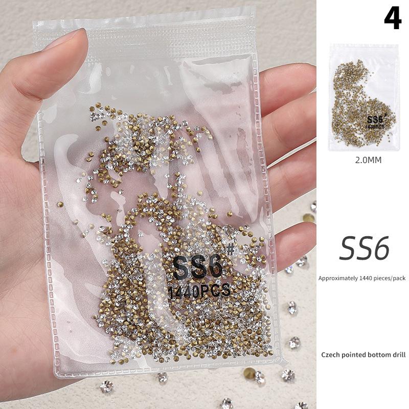 Nail Sharp Bottom Diamond Decoration Flashy Stereoscopic Rhinestone Nail Accessories Nail Painting Nail Salon Nail Artists