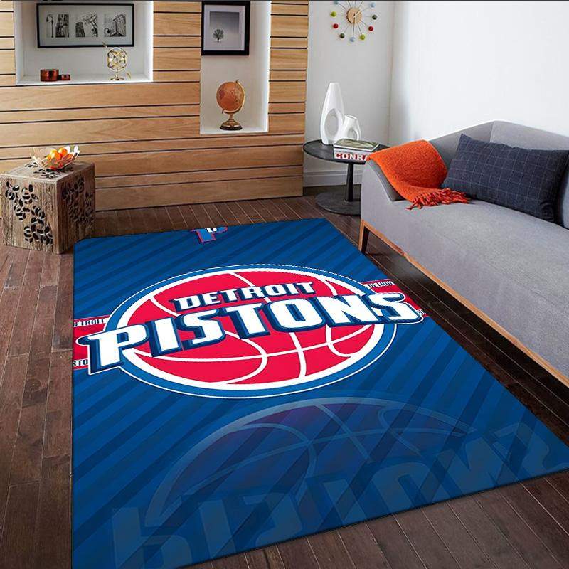Detroit-Pistons Logo Carpet, Kitchen Rugs, Yoga Mat, Non-Slip Mats, Rug for Bathroom, Living Room Bedroom, Camping Rugs Christmas Gift