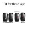 Carbon Fiber Car Key Cover Case For Toyota RAV4 Highland Coralla Hilux Fortuner Land Cruiser Camry Crown Keychain Accessories