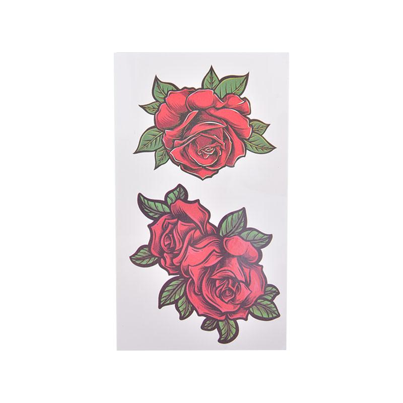 Waterproof Temporary Tattoo Stickers Beautiful Flower Rose Fake Flash Unisex