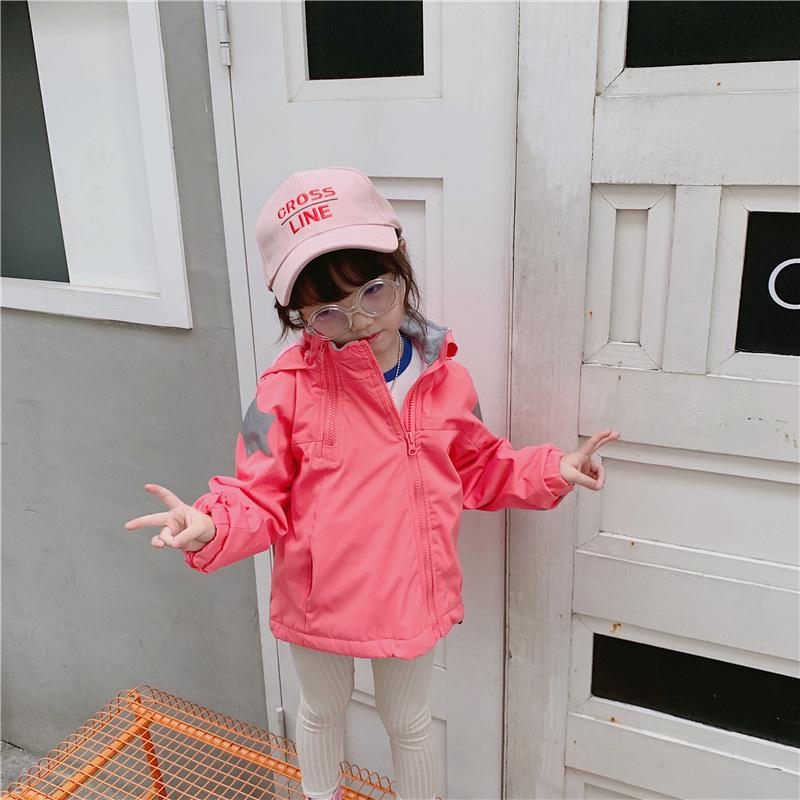 Children's Velvet Ski Jacket – Windproof, Hooded Fleece for Spring & Autumn, Trendy Design for Kids