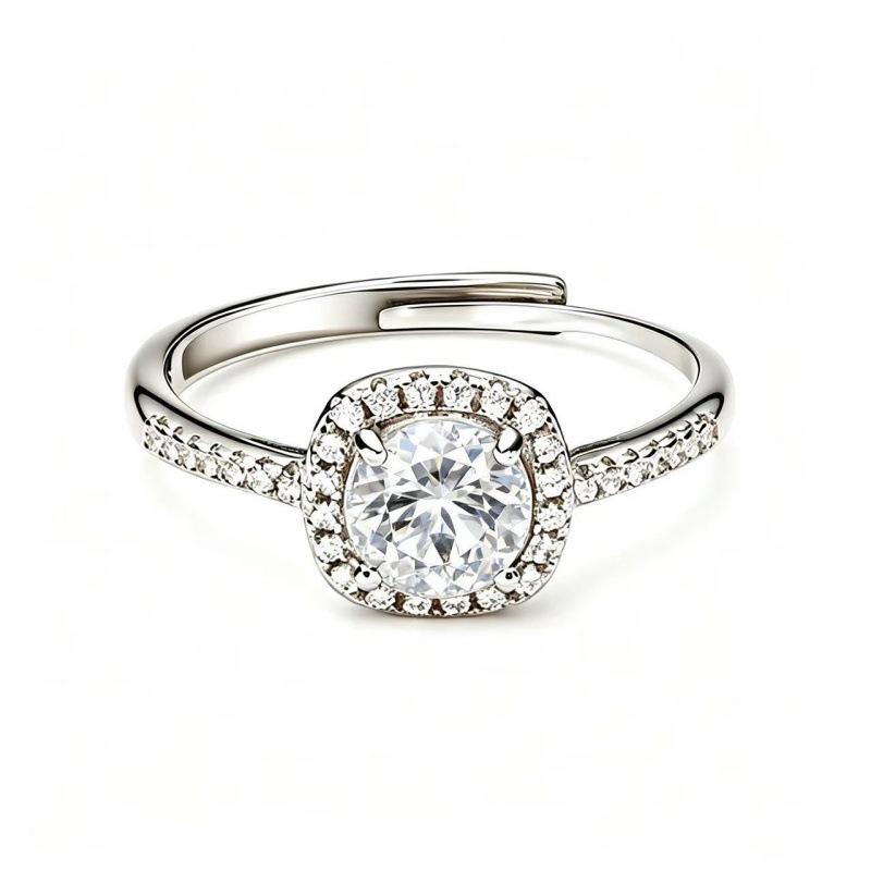 Princess Diana Style Zodiac Stone Ring with Colored Gemstones & Diamonds in S925 Silver