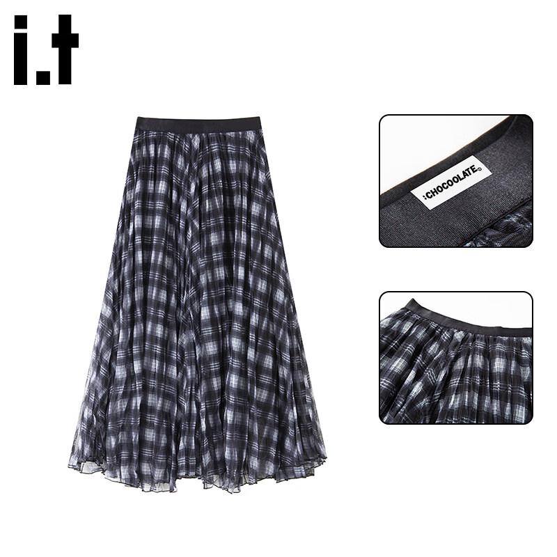 

CHOCOOLATEit Retro Plaid Mesh A-line Skirt XL