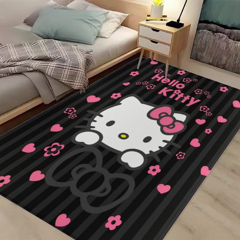 

Sanrio Hello Kitty Print Rug - Cute Black Pink Home Decor Floor Carpet 40cm x 60cm