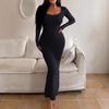 2025 European & American Slim-Fit Long Fishtail Bodycon Dress for Spring/Summer