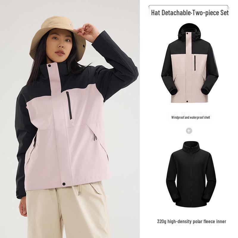 

Женская водонепроницаемая куртка для велоспорта 3-в-1 - на флисовой подкладке, с термошвами и ветрозащитой XL