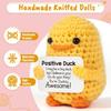 Positive Energy Pocket Hug Crochet Doll, Mini Handmade Knitted Plush Potato Turtle Vegetable Duck Funny Support Gift With Card
