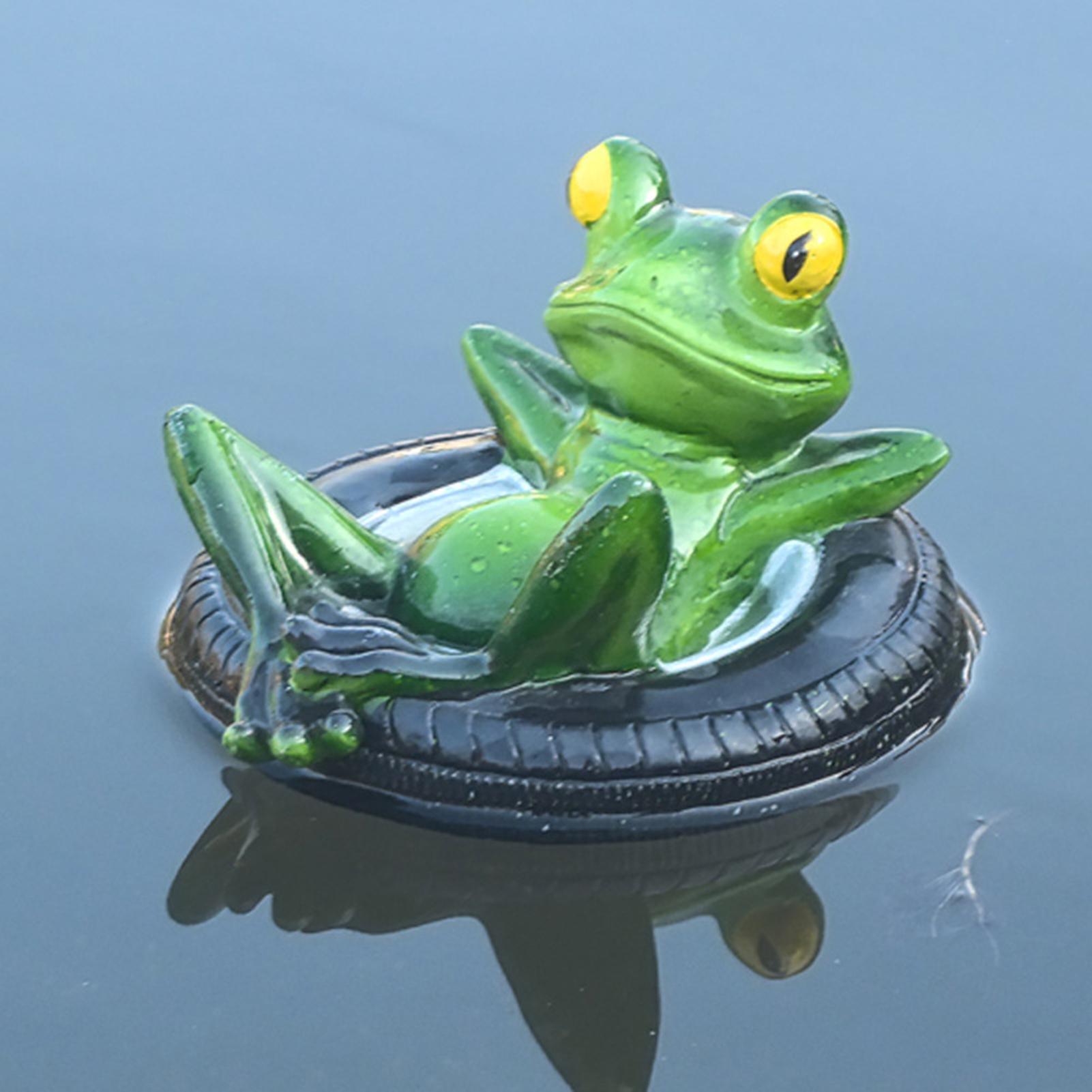 

Resin Floating Frogs Statue Creative Frog Sculpture Outdoor Garden Pond Decorative Home Fish Tank Garden Decor Desk Ornaments
