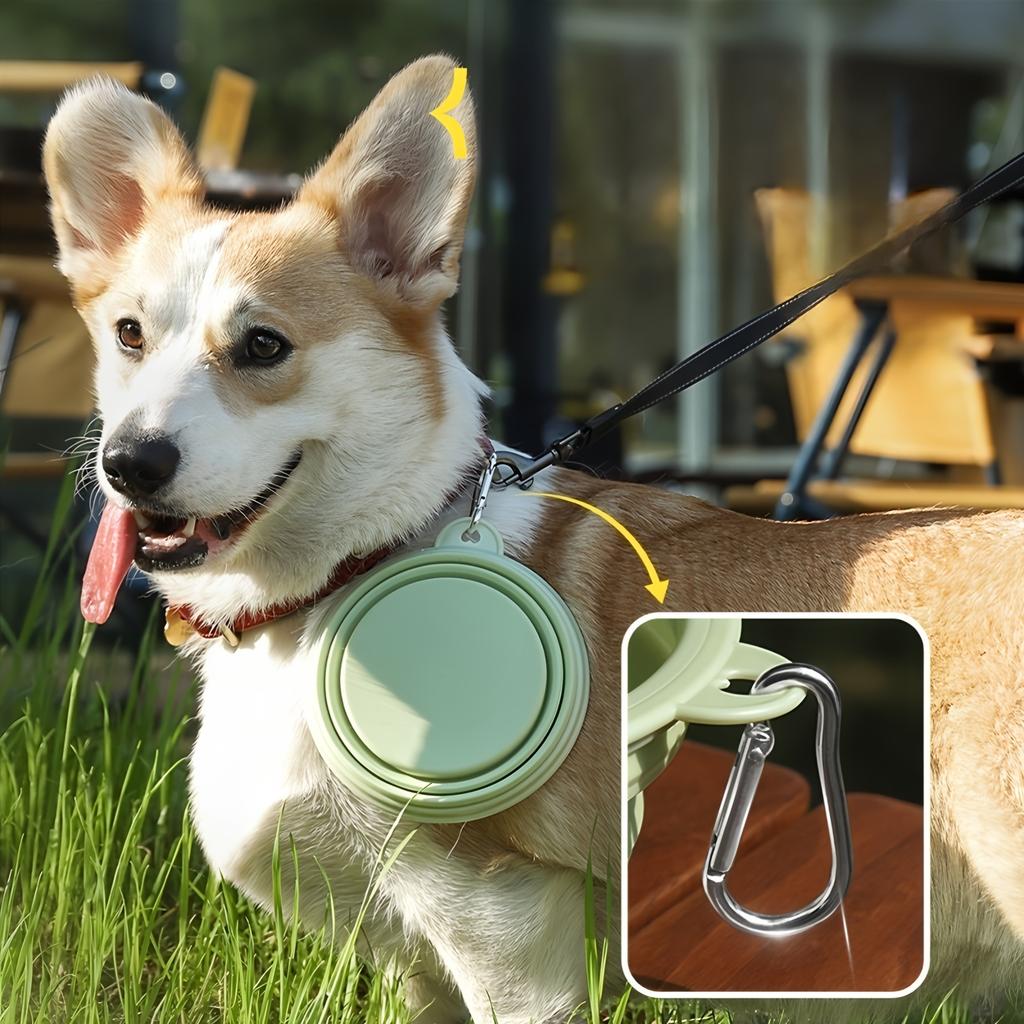 Portable Collapsible Bowl for Colorful Macarons, Suitable for Outdoor Travel with Cats and Dogs, A Hanging Rubber Bowl for Pet Drinking and Feeding