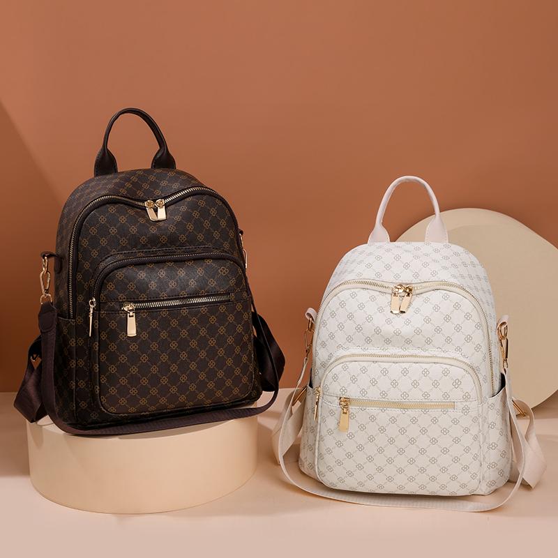 Backpack Women's Backpack Printed Letter Large Capacity Travel Backpack Women