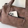 Stilvolle Wildleder Reisetasche Damen Mehrzweck-Tragetasche mit verstellbarem Schultergurt und Modischem Design