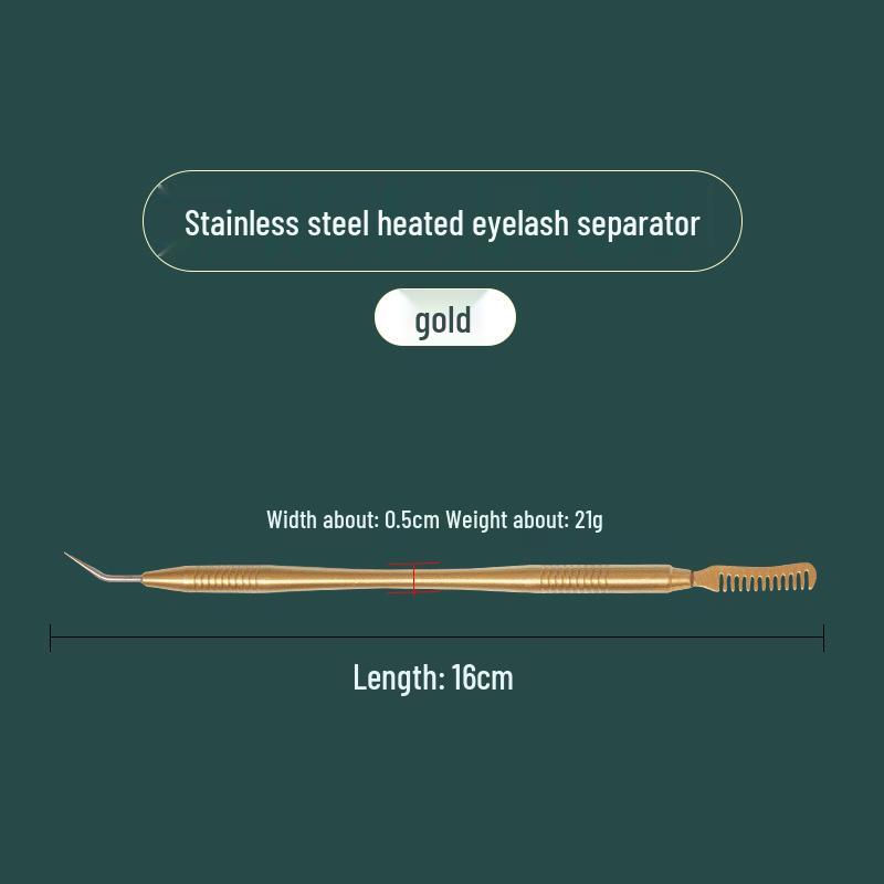 Dual-Headed Stainless Steel Eyelash & Eyebrow Tool: Comb, Curl, and Shape with Precision