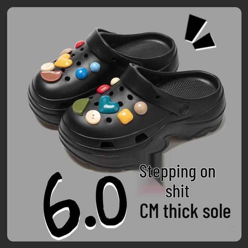 EVA Women's Height-Boosting Summer Clogs - Thick-Soled Beach Sandals for Petite Outdoor Use.